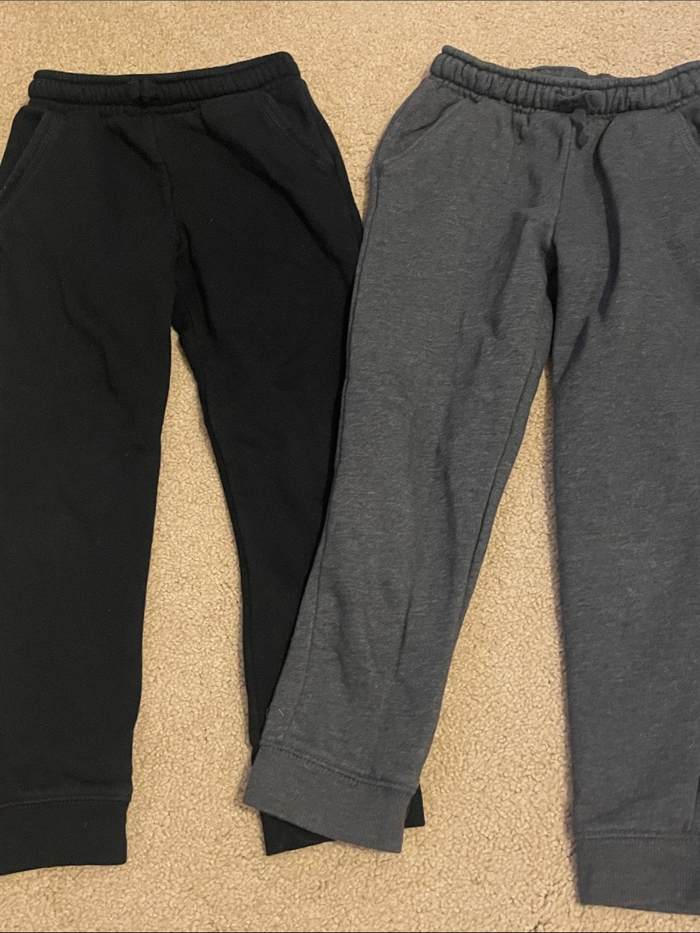 Cat & Jack Bundle of boys Sweatpant Jogger Pants- Black and Gray